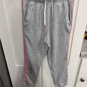 Vineyard Vines Gray Joggers with Pink Stripes